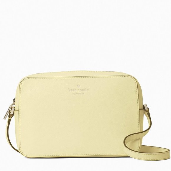 New Kate Spade Harper Crossbody bag Leather Lemon Fondant - Picture 1 of 4